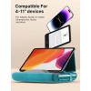 imageJSAUX Tablet Pillow Stand Tablet Stand Holder Dock for Lap Bed and Desk Compatible with iPad Pro 11 105 97 102 Air Mini Kindle Tablets Phones EReader Books and More 411 devices Navy BlueGreen