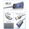 imageJSAUX USB 30 Extension Cable 33FT USB A Male to Female Extension Cord Durable Braided Material Fast Data Transfer Compatible with USB KeyboardMouseFlash Drive Hard Drive XboxGreyGrey