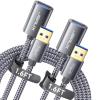 imageJSAUX USB 30 Extension Cable 33FT USB A Male to Female Extension Cord Durable Braided Material Fast Data Transfer Compatible with USB KeyboardMouseFlash Drive Hard Drive XboxGreyGrey