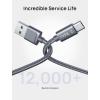imageJSAUX USB A to USB C Cable 3Pack 66Ft 31A Fast Charging Cord Type C Charge Cable Compatible with CarPlayiPhone 171615PlusProSamsung Galaxy S20S10S9S8 Note 109 LG PS5 USB C ChargerGrey