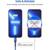 imageJSAUX USB C to Lightning Cable 6FT Apple MFi Certified iPhone Cord Compatible with iPhone 1414 Plus14 Pro14 Pro Max1313 Mini13 Pro13 Pro Max12 Pro Max11 Pro Max  RedBlue