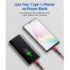 imageJSAUX USB C to Micro USB Cable 66FT Type C to Micro USB Charger Braided Cord Support Charge ampamp Sync Compatible with MacBook ProGalaxy S8 S9 S10 Pixel 3 XL 2 XL and Micro USB Devices Red2M10FT Pack of 2