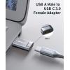 imageJSAUX USB C to USB 30 Adapter2 Pack Type C Female to USB A Male Adapter USB C 3130 Converter Support Data Transfer ampamp Stable Charging for Laptop Chargers iPhone 16 15 14Grey