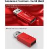 imageJSAUX USB Data Blocker 4Pack USB A Defender Only for Quick Charge Protect Against Juice Jacking Refuse Hacking Provide Safe Charging RedRed