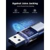 imageJSAUX USB Data Blocker2Pack Transparent 2in1 USB A Male to USB A ampamp USB C Female Data Blocker Only for Charge Protect Against Juice Jacking Refuse Hacking Provide Safe ChargingGrey