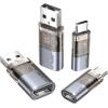 imageJSAUX USB Data Blocker2Pack Transparent 2in1 USB A Male to USB A ampamp USB C Female Data Blocker Only for Charge Protect Against Juice Jacking Refuse Hacking Provide Safe ChargingGrey