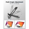 imageJSAUX Universal Tablet Stand Portable Foldable Tablet Holder for Desk Compatible with iPad miniAir Samsung Galaxy Tab Kindle Fire Steam Deck Switch 2 ROG Ally iPhone and Other TabletsGrayBlack