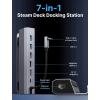 imageJSAUX Upgraded Docking Station 4K120Hz for Steam Deck OLEDROG Ally XLegion Go SMSi Claw 6in1 Steam Deck Dock with HDMI 21 Gigabit Ethernet 3 USB 30 100W Charge for Steam Deck LCDHB06037IN1