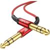 imageJSAUX 14 Inch Cable Guitar Cable 10FT Instrument Cable 635mm 14 TRS to 635mm 14 TRS Stereo Audio Cable Male to Male StraighttoStraight for Electric Guitar Bass Mandolin  Red 3MRedStraight