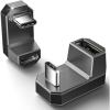 imageJSAUX 180 USB C Male to USB C Female Adapter 2 Pack 180 Degree Type C Adapter USB 40  PD 100W Compatible with Steam Deck Laptop Tablet iPhone 1516 Switch 2 not for Video and More  GreyBlack