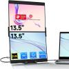 imageJSAUX FlipGo 135quot 22K Dual Touchscreen Portable Monitor Triple Laptop Touch IPS Screen Extender  HiDPI Display  One Cable to Dual Screen  Builtin HUB  Magnetic Design for Windows