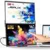 imageJSAUX FlipGo Touchscreen 16quot Dual Portable Monitor 25K Triple Laptop Touch IPS Screen Foldable Extender for Laptopfor WindowsLinux One Cable to DualMagnetic DesignBuiltin HUBHiDPI DisplayTouch Screen 16