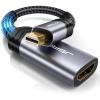 imageJSAUX Mini DisplayPort to HDMI Adapter Mini DP to HDMI Adapter Nylon Braided Aluminum Shell Compatible with MacBook AirPro Microsoft Surface ProDock Monitor Projector and MoreGrayGray