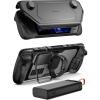 imageJSAUX PC0104 ModCase Compatible with Steam Deck Steam Deck Case Comprehensive Protection Include Detachable Front Shell Body Protective Shell Metal Bracket and Strap  Basic SetPower Bank Set