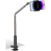 imageJSAUX Phone Holder for Desk and Bed Compatible with iPhone 16 15 14 13 12 Overhead Phone Mount Gooseneck Phone Stand Flexible 360 Lazy Long Arm Clamp Clip for Table Bedside 1Pack BlackBlack