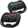imageJSAUX Steering Wheels for Nintendo Switch 2 JoyCon Controller Compatible with Mario Kart 98 Deluxe Realistic Racing Experience with Comfortable Grip Switch 2 JoyCon Controller Accessories2X Black