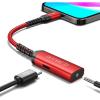 imageJSAUX USB C Headphone Adapter and Charger 2in1 Type to 35mm Audio with PD 60W Fast Charging for iPhone 16 Pro16 Pro Max1616 Plus15 Pro Max15 ProSamsung S24S24S23S22S21iPad ProRedRed