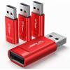 imageJSAUX USB Data Blocker 4Pack USB A Defender Only for Quick Charge Protect Against Juice Jacking Refuse Hacking Provide Safe Charging RedRed