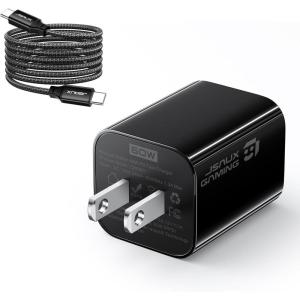 imageJSAUX 60W USB C Charger for Nintendo Switch 2 Support TV Mode Portable Charger with 66ft Cable GaN PD 30 Fast Charging Compatible with Nintendo Switch2SwitchOLEDLiteSteam Deck