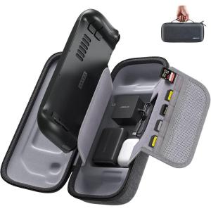 imageJSAUX Carrying Case Compatible with Steam Deck OLED Protective Hard Shell Bag Builtin Charger Storage Portable Travel Carrying Case for Steam Deck Console ampamp Accessories  BG0102