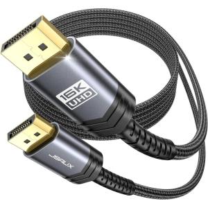 imageJSAUX Displayport Cable 10ft 21 DP 21 Cord Support 16K60Hz 8K120Hz 4K240Hz 80Gbps Backward Compatible with DP14DP12 Display Port 21 Cable Compatible with Monitor Laptop Graphics13ft