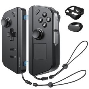 imageJSAUX Handle Strap Kit Compatible with Legion Go 3Piece Set Handle Strap Support Base Silicone Protective Cover Magnetic Wrist Strap Set Compatible with Legion Go ControllerBlack3Piece Set