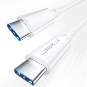 imageJSAUX Long USB C to USB C 32 Gen 2 Cable 20Gbps Data Transfer 4K Video Monitor Display 100W PD Fast Charging for iPhone 15 Pro Max MacBook ProAir Samsung Galaxy S24S23 Dell XPS iPad Pro33FTWhite