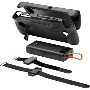 imageJSAUX ModCase for ROG Ally PC0109 Protective Case with Detachable Front Shell Kickstand Back Cover and Long ampamp Short HookandLoop Straps  Basic SetBlack