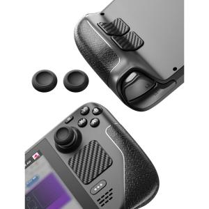imageJSAUX Skin Stickers Set for Steam Deck  AntiSlip Grip Touchpad Protector Thumb Grip Caps ampamp FrontBack Protector