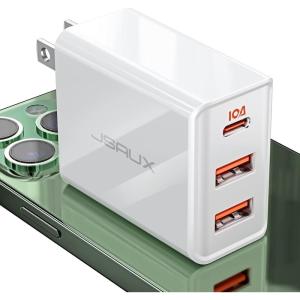 imageJSAUX USB C Wall Charger 32W Fast Charging for iPhone Charger Block 3Port 20W12W with 20W USB C Port ampamp Dual 12W USB A for iPhone 17 Pro Max161514131211X832W 1 USB C  2 USB