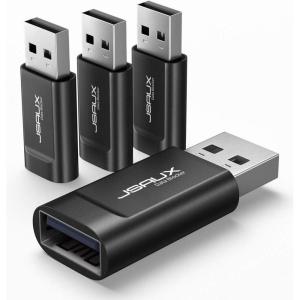 imageJSAUX USB Data Blocker 4Pack USB A Defender Only for Quick Charge Protect Against Juice Jacking Refuse Hacking Provide Safe Charging RedBlack