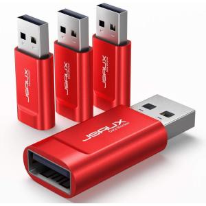 imageJSAUX USB Data Blocker 4Pack USB A Defender Only for Quick Charge Protect Against Juice Jacking Refuse Hacking Provide Safe Charging RedRed