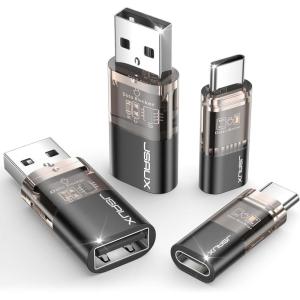 imageJSAUX USB Data Blocker2Pack Transparent 2in1 USB A Male to USB A ampamp USB C Female Data Blocker Only for Charge Protect Against Juice Jacking Refuse Hacking Provide Safe ChargingBlack