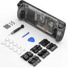 imageJSAUX Back Plate Vents Version Compatible with Steam Deck LCD DIY Replacement Full Shell Case Compatible with Steam Deck LCD WhiteCrystal