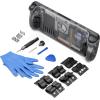 imageJSAUX Back Plate Vents Version Compatible with Steam Deck LCD DIY Replacement Full Shell Case Compatible with Steam Deck LCD WhiteCrystal