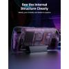 imageJSAUX Back Plate Vents Version Compatible with Steam Deck LCD DIY Replacement Full Shell Case Compatible with Steam Deck LCD WhitePurple