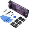 imageJSAUX Back Plate Vents Version Compatible with Steam Deck LCD DIY Replacement Full Shell Case Compatible with Steam Deck LCD WhitePurple