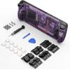imageJSAUX Back Plate Vents Version Compatible with Steam Deck LCD DIY Replacement Full Shell Case Compatible with Steam Deck LCD WhitePurple