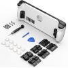 imageJSAUX Back Plate Vents Version Compatible with Steam Deck LCD DIY Replacement Full Shell Case Compatible with Steam Deck LCD WhiteWhite FrontBack