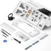 imageJSAUX Back Plate Vents Version Compatible with Steam Deck LCD DIY Replacement Full Shell Case Compatible with Steam Deck LCD WhiteWhite FrontBack