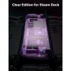 imageJSAUX Transparent Back Plate for Steam Deck DIY Clear Edition Replacement Shell Case Compatible with Steam Deck Buttons with Three Different Heights and Feel  PC0106 PurplePurple