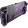 imageJSAUX Transparent Back Plate for Steam Deck DIY Clear Edition Replacement Shell Case Compatible with Steam Deck Buttons with Three Different Heights and Feel  PC0106 PurplePurple