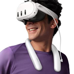 imageJSAUX Battery Pack for Oculus Quest 3 2 10000mAh PD Fast Charger Infrared Function Battery Pack VR Extend Power Accessories Compatible with Oculus Quest 2 Meta Quest 3 Meta Quest 3SWhite