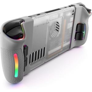 imageJSAUX Transparent Back Plate RGB Compatible with Steam Deck OLEDLCD DIY Clear Replacement Back Shell Case Compatible with Steam Deck  PC0106 RGB Version CrystalFor Steam Deck OLEDLCD