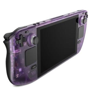 imageJSAUX Transparent Front Cover Compatible with Steam Deck LCD DIY Clear Edition Replacement Custom Faceplate Shell Housing Case Compatible with Steam Deck LCD  PC0108 CrystalPurple