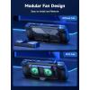 imageJSAUX Cooling Fan Compatible with JSAUX PC0111 ROG Ally X ModCase Dual Silent RGB Fans for Heat Dispersion with 65 Expandable Stand USBC Powered Game Console Cooler