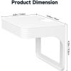 imageJSAUX Horizontal Wall Outlet Shelf with Cord Storage SpaceSaving Organizer for US Outlets Perfect for Bathroom Kitchen and Bedroom  White