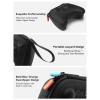 imageJSAUX Slim amp Compact Case for Nintendo Switch Pro  Switch 2 Pro Controller Hard Shell Travel Carrying Case Portable Protective Bag with All Around Protection Includes 6 Thumb Grips BlackSlim Design  6 Thumb Grips