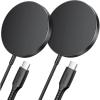 imagefor iPhone 17 MagSafe Charger 2Pack JSAUX 15W Magnetic Wireless Charger for MagSafe Charger iPhone 17 Air Pro Max1615141312 SeriesAirpods Mag Wireless Charging PadBlackBlack