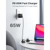 image65W USB C Charger JSAUX 10FT Cable 65 Watt Laptop Wall Fast Charger Compatible with ROG Ally Steam Deck MacBook ProAir Chromebook Huawei Matebook Dell Lenovo ASUS and Any Laptops or Phones65 watt